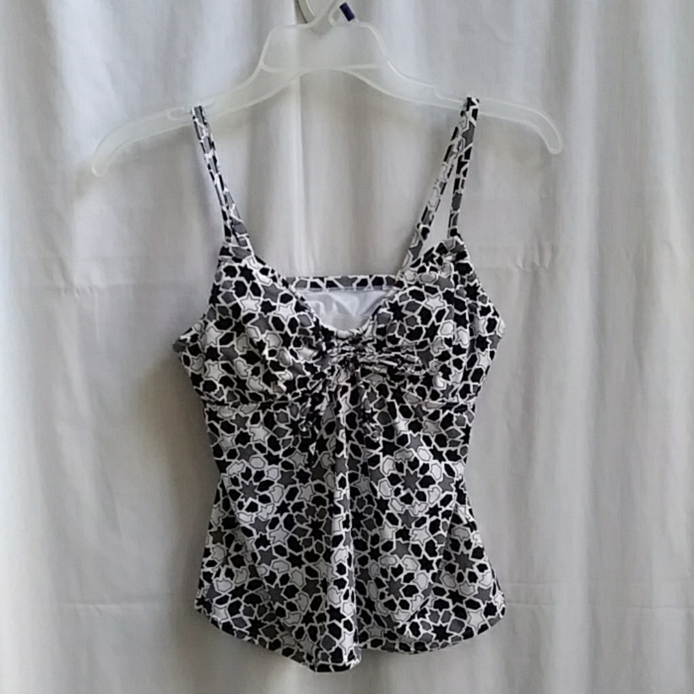 Lands End Tankini Swim Top V neck Bathing Suit